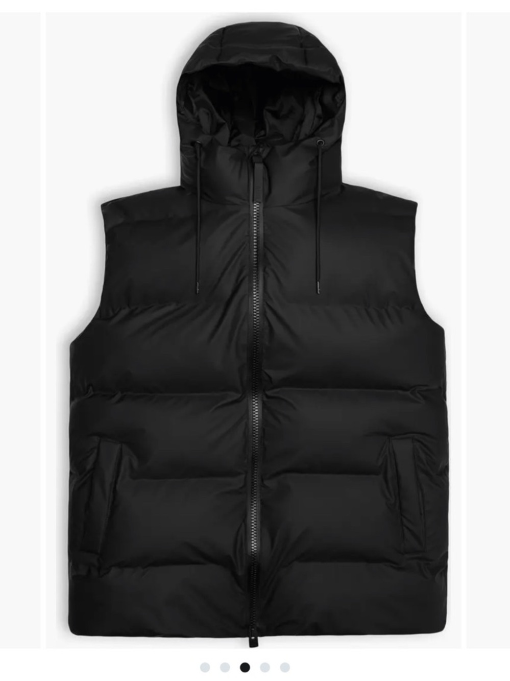 Rain unisex Black Puffer Vest with Hood - Casual Insulated Jacket